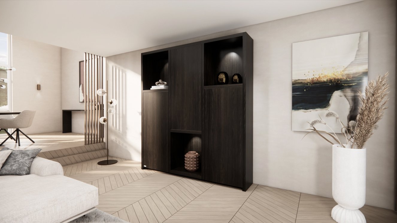 Vermont Vakkenkast King-size 170-220	cm Eiken