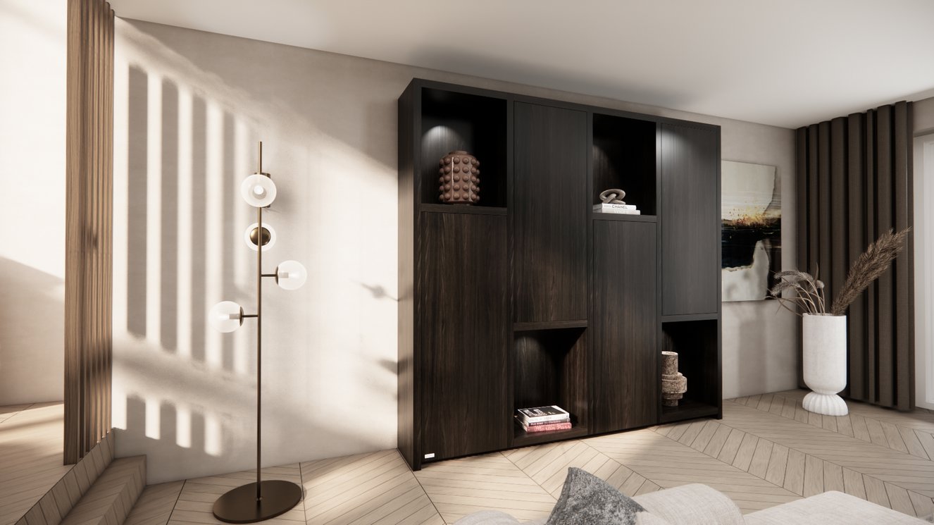 Vermont  Vakkenkast Royal-size 230-260	cm Eiken