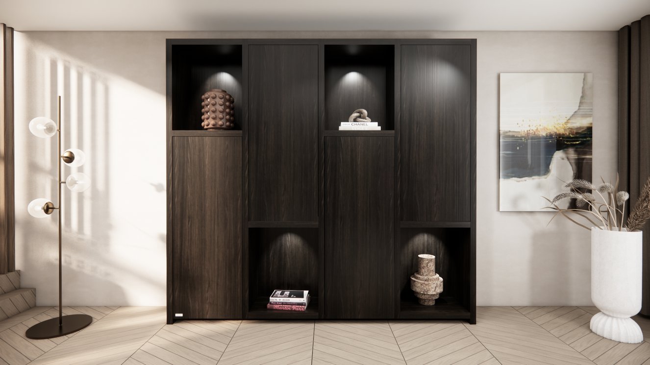 Vermont  Vakkenkast Royal-size 230-260	cm Eiken