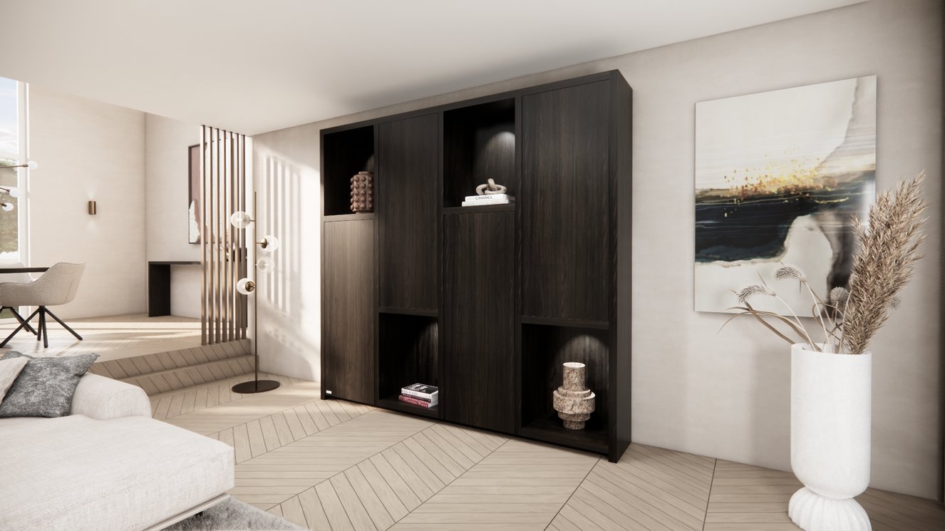 Vermont  Vakkenkast Royal-size 230-260	cm Eiken