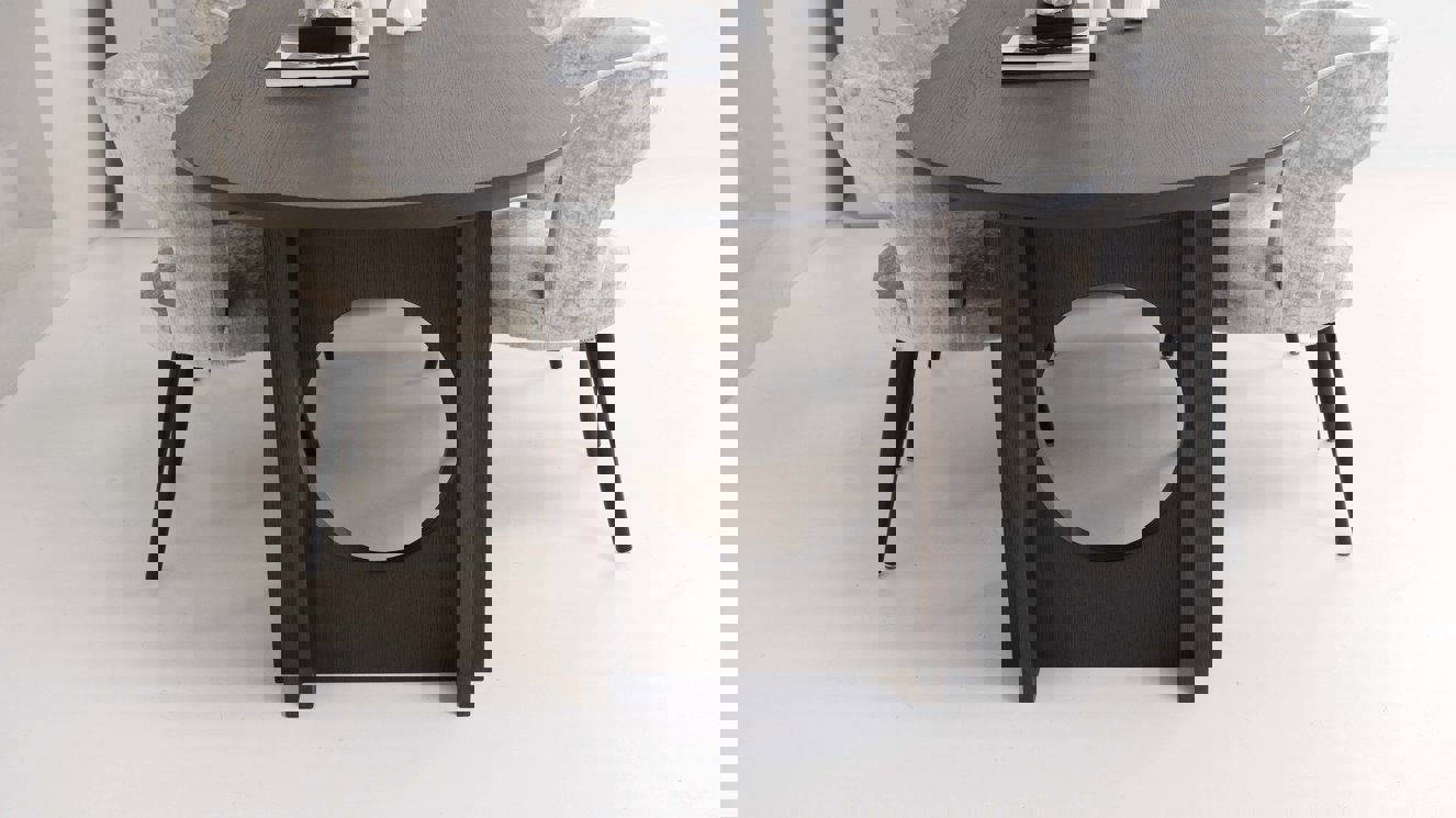 Verona Eettafel Half Ovaal Eiken