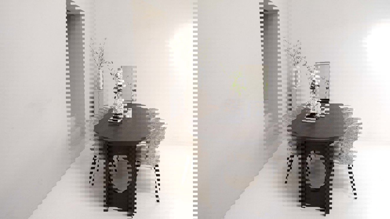 Verona Eettafel Half Ovaal Eiken