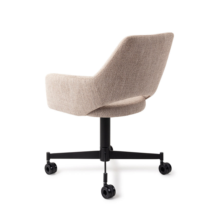 Yanai Biscuit Beach Eetkamerstoel Caster Black