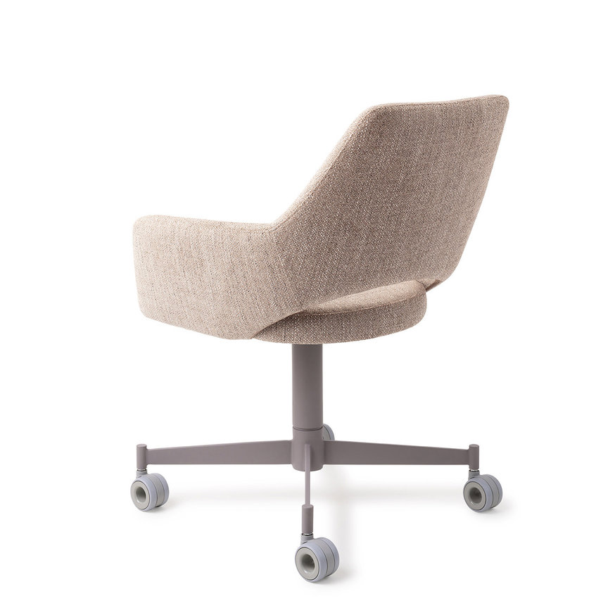 Yanai Biscuit Beach Eetkamerstoel Caster Grey