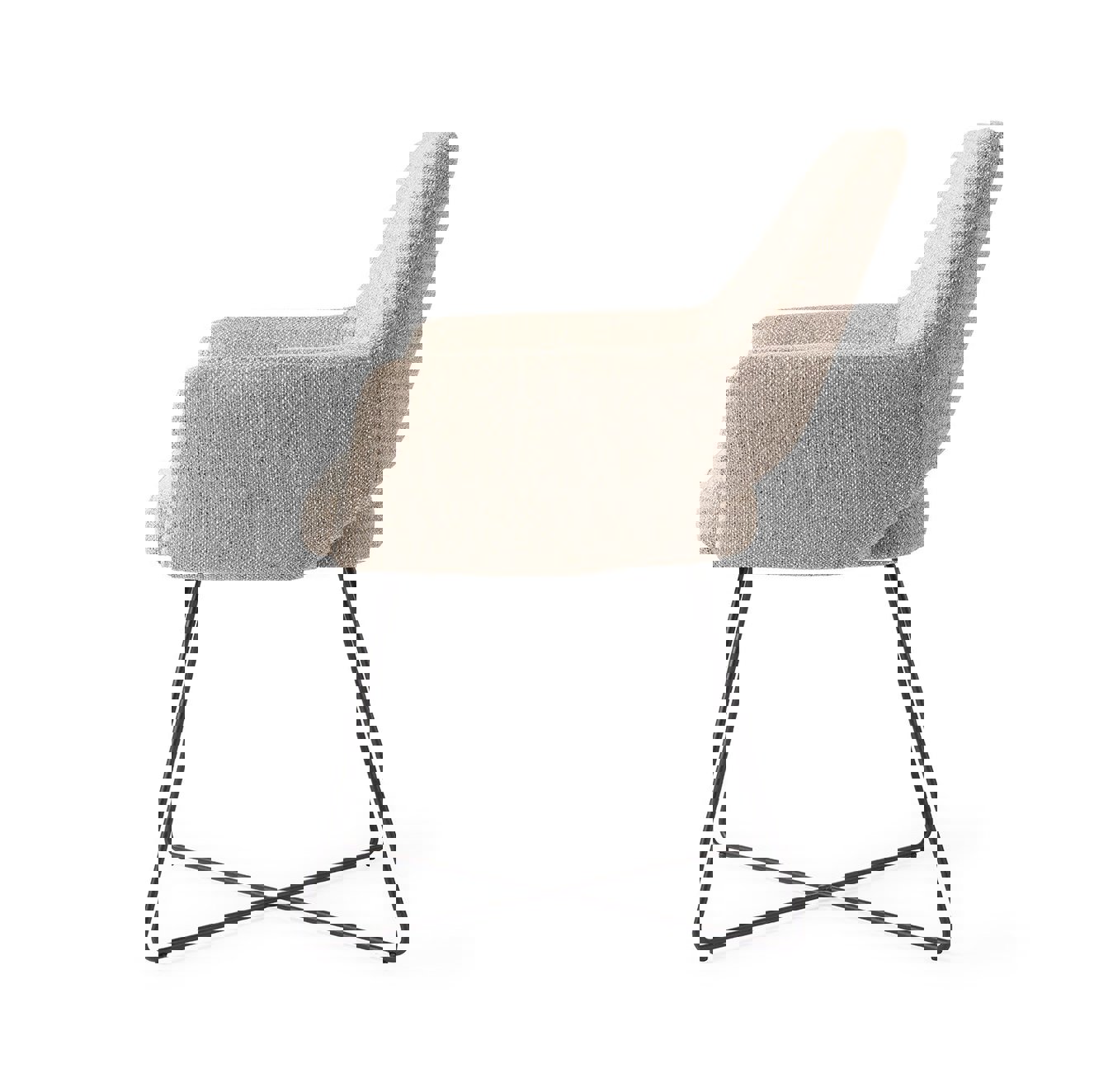 Yanai Biscuit Beach Eetkamerstoel Cross Black