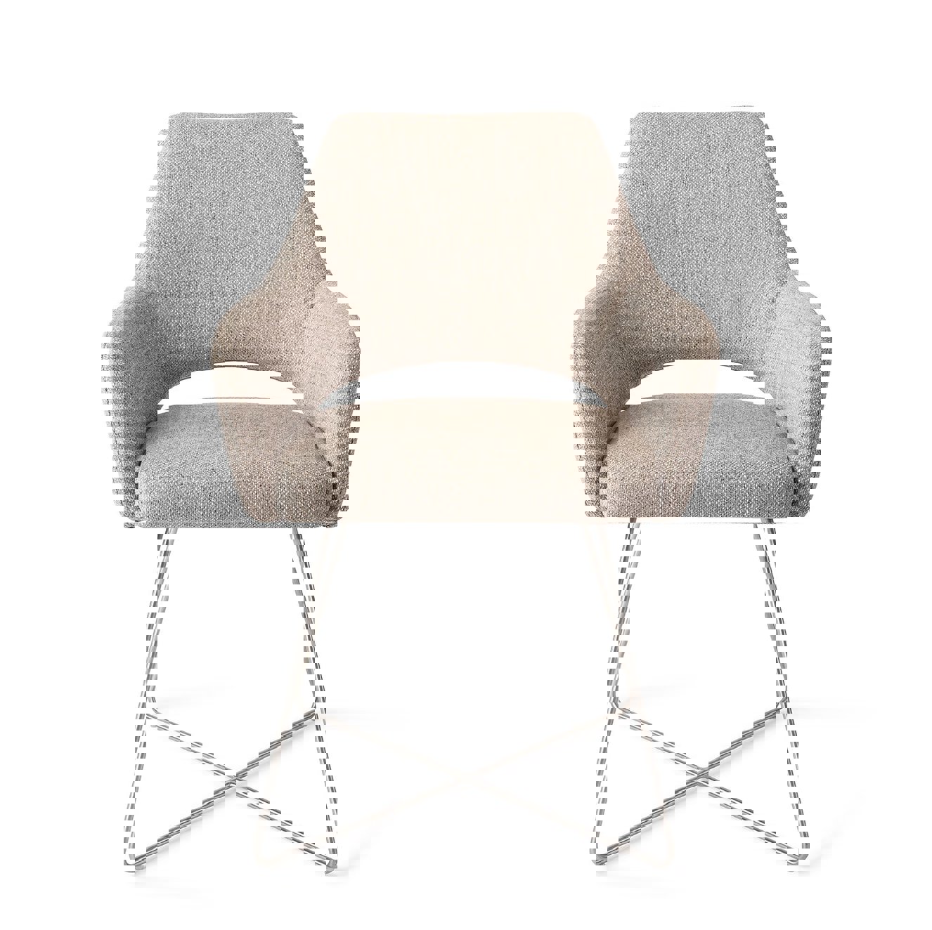 Yanai Biscuit Beach Eetkamerstoel Cross Steel