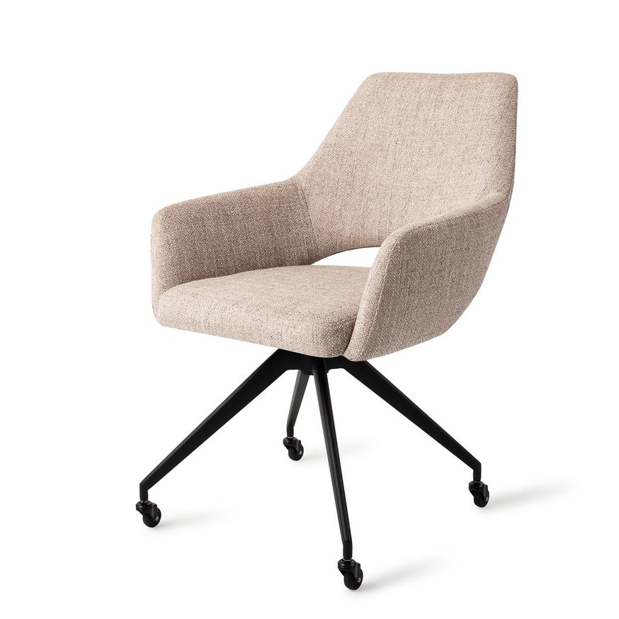 Yanai Biscuit Beach Eetkamerstoel Glide Black