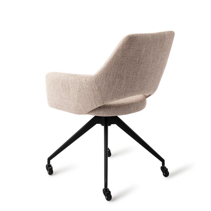 Yanai Biscuit Beach Eetkamerstoel Glide Black