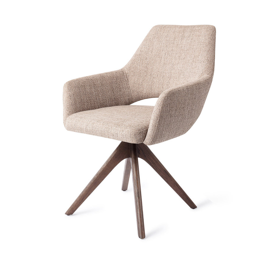 Yanai Biscuit Beach Eetkamerstoel Revolve Oak Walnut