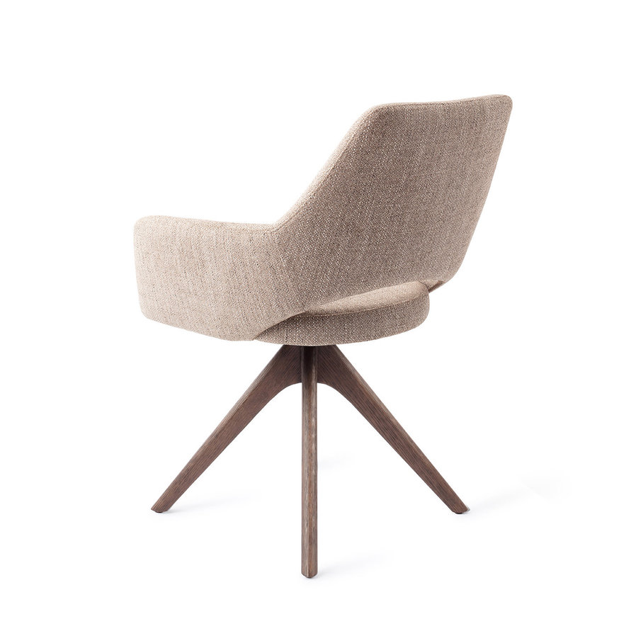 Yanai Biscuit Beach Eetkamerstoel Revolve Oak Walnut