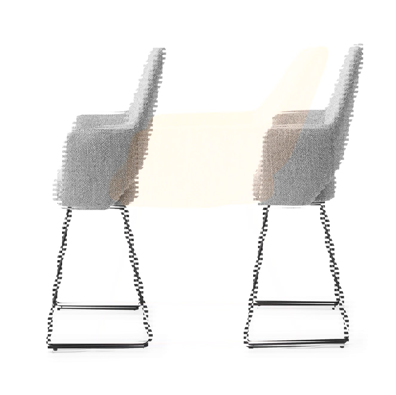 Yanai Biscuit Beach Eetkamerstoel Slide Black