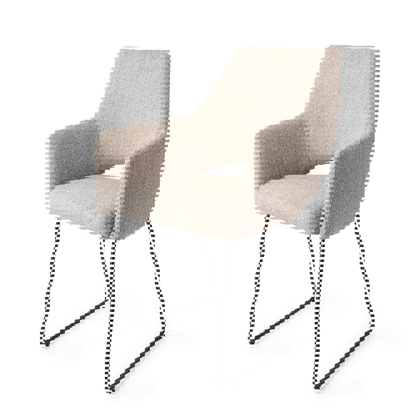 Yanai Biscuit Beach Eetkamerstoel Slide Black