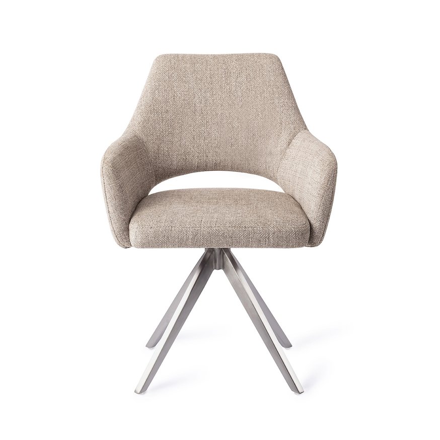 Yanai Biscuit Beach Eetkamerstoel Turn Steel