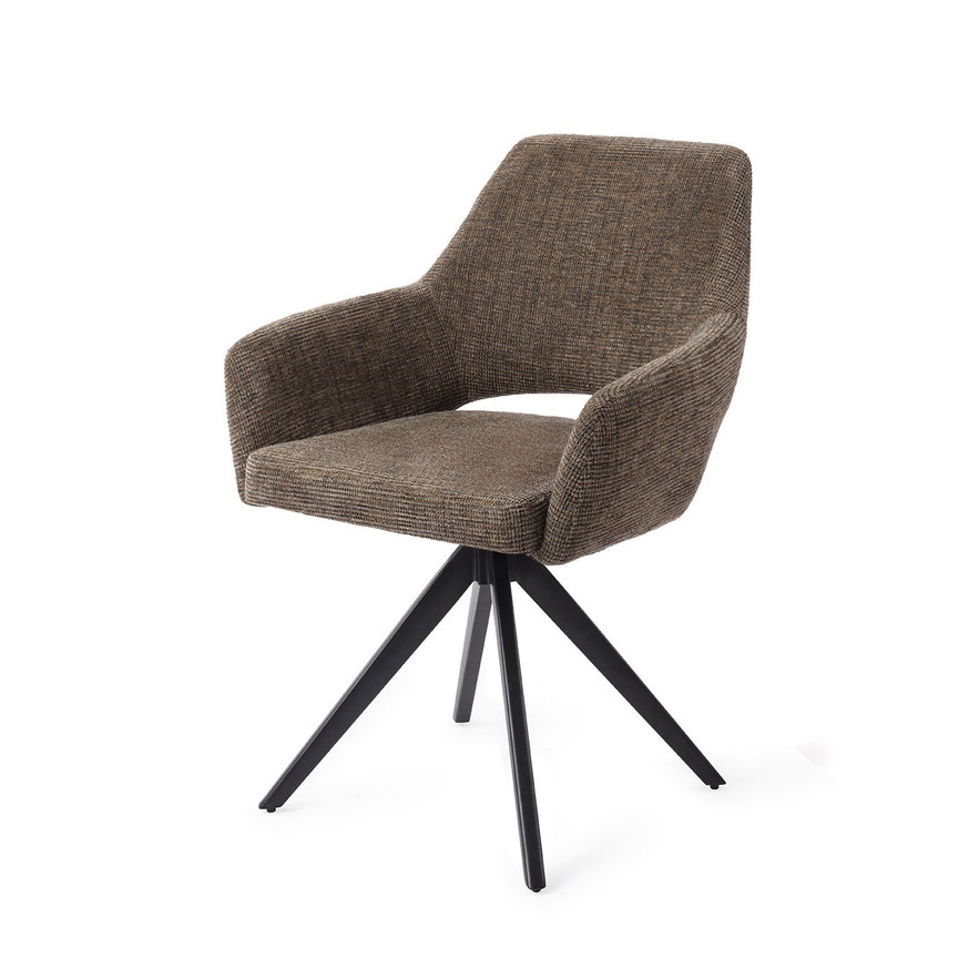 Yanai Checked Chestnut Eetkamerstoel Turn Black