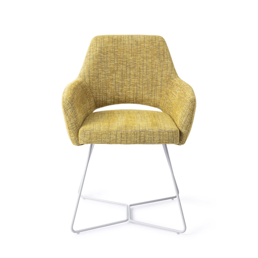 Yanai Lemon Lines Eetkamerstoel Beehive White