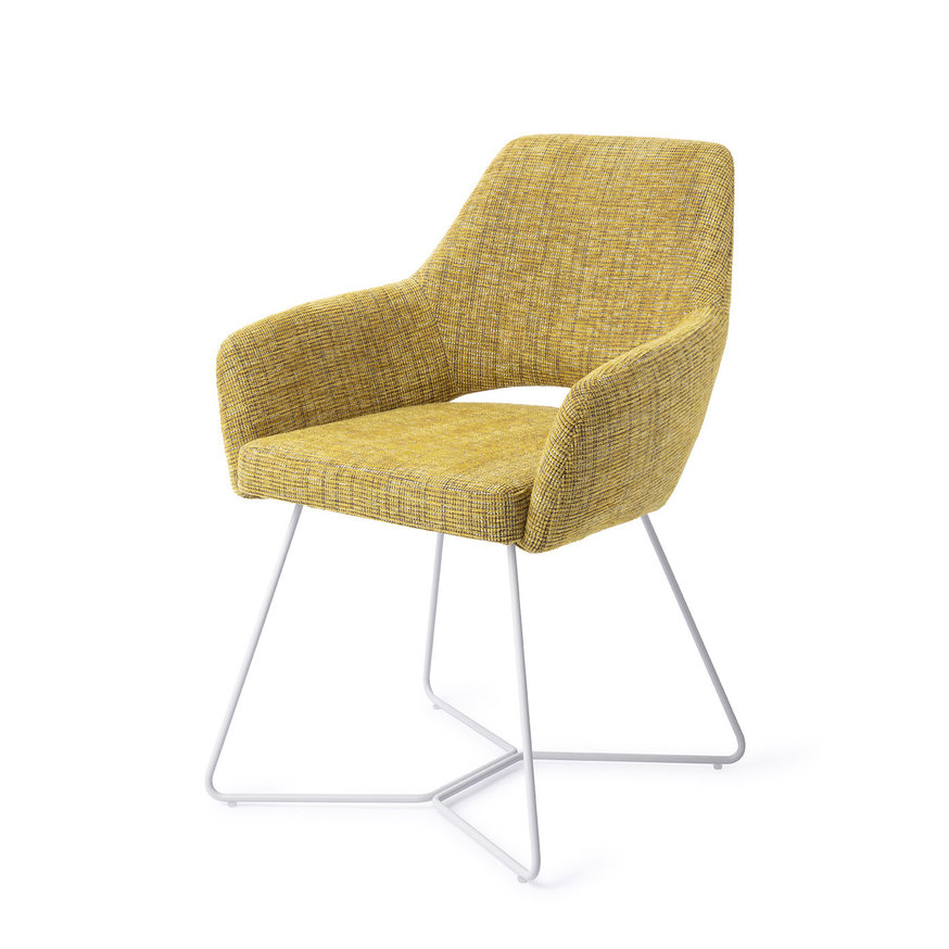 Yanai Lemon Lines Eetkamerstoel Beehive White
