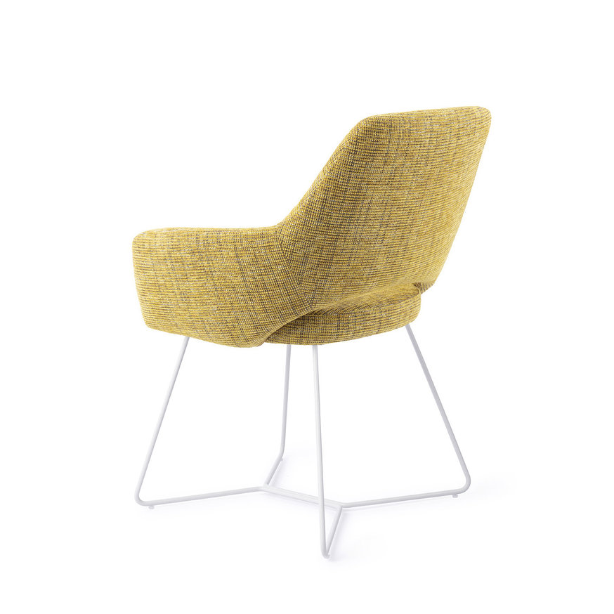 Yanai Lemon Lines Eetkamerstoel Beehive White