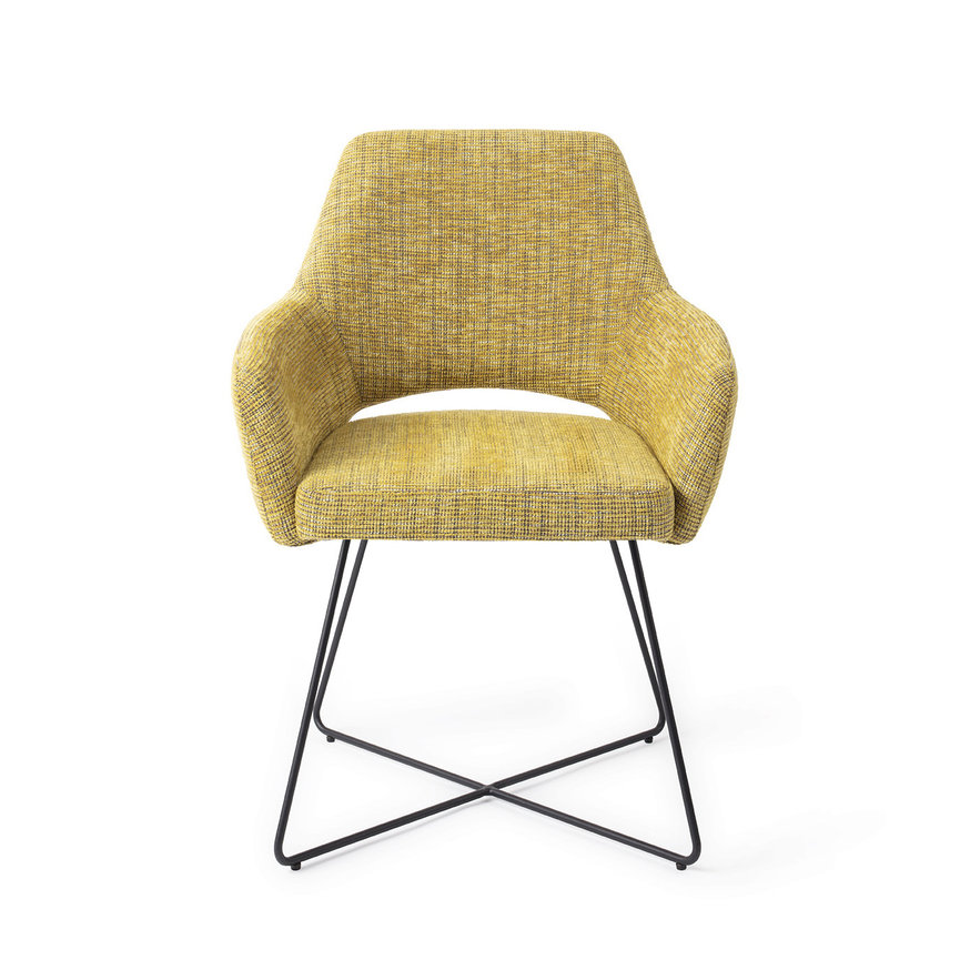 Yanai Lemon Lines Eetkamerstoel Cross Black
