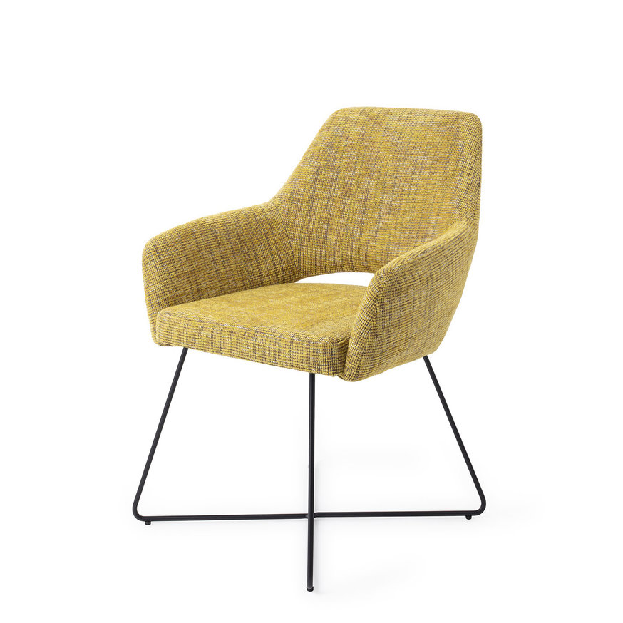 Yanai Lemon Lines Eetkamerstoel Cross Black