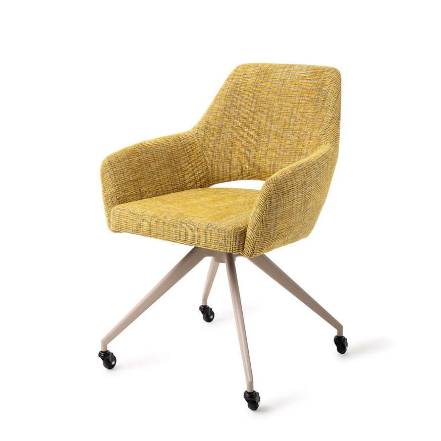 Yanai Lemon Lines Eetkamerstoel Glide Beige