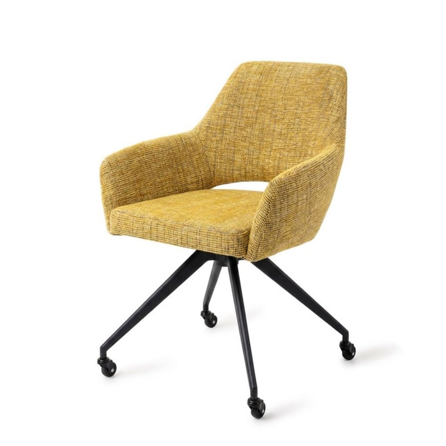 Yanai Lemon Lines Eetkamerstoel Glide Black