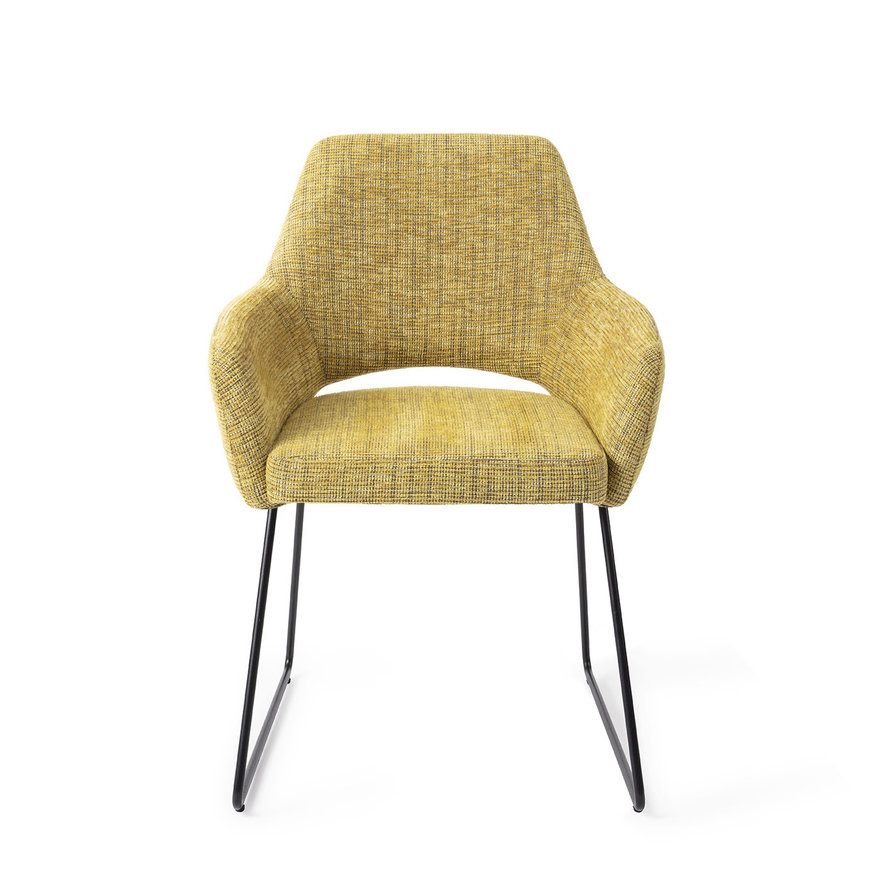 Yanai Lemon Lines Eetkamerstoel Slide Black