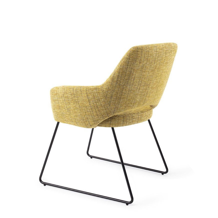 Yanai Lemon Lines Eetkamerstoel Slide Black
