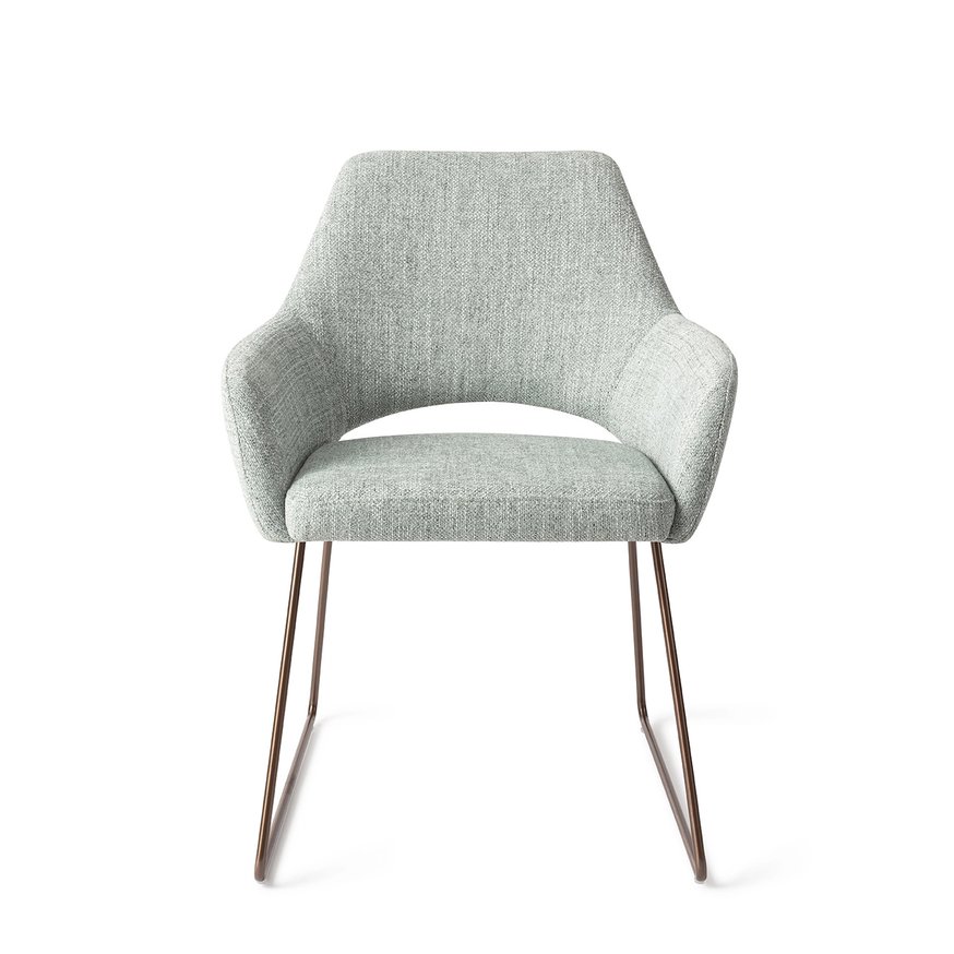 Yanai Soft Sage Eetkamerstoel Slide Rose