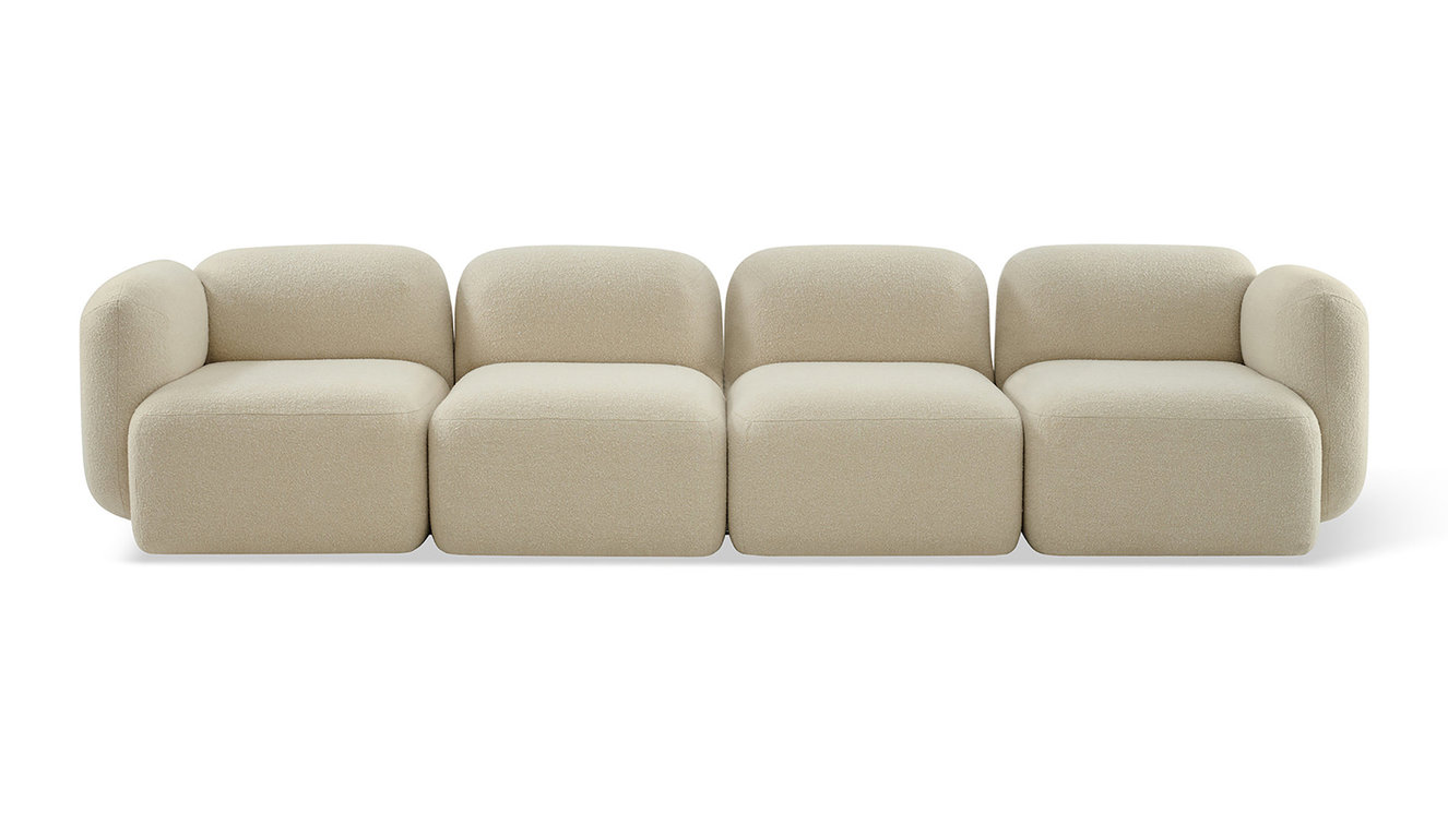 Yoshimi Cloudy Cream Bank corner L + 2 x middle + corner R