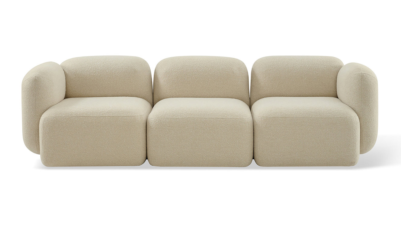 Yoshimi Cloudy Cream Bank corner L + middle + corner R