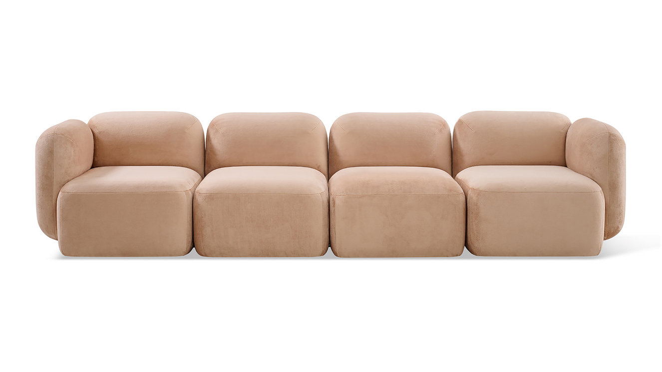 Yoshimi Pink Poise Bank corner L + 2 x middle + corner R