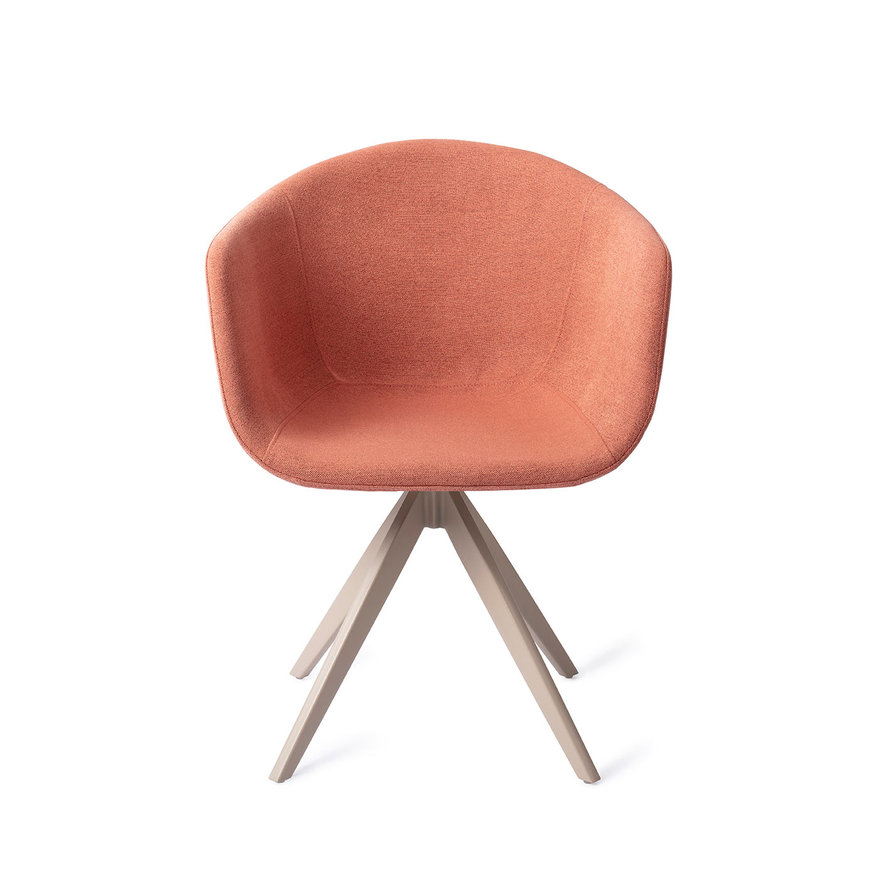 Yuni Coral Crush Eetkamerstoel Turn Beige
