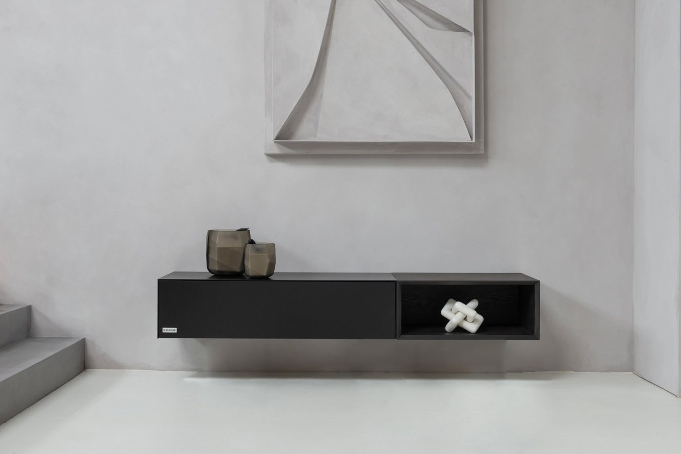 Tv-Meubel	Zyan 1 Klep MDF met Eiken Vak