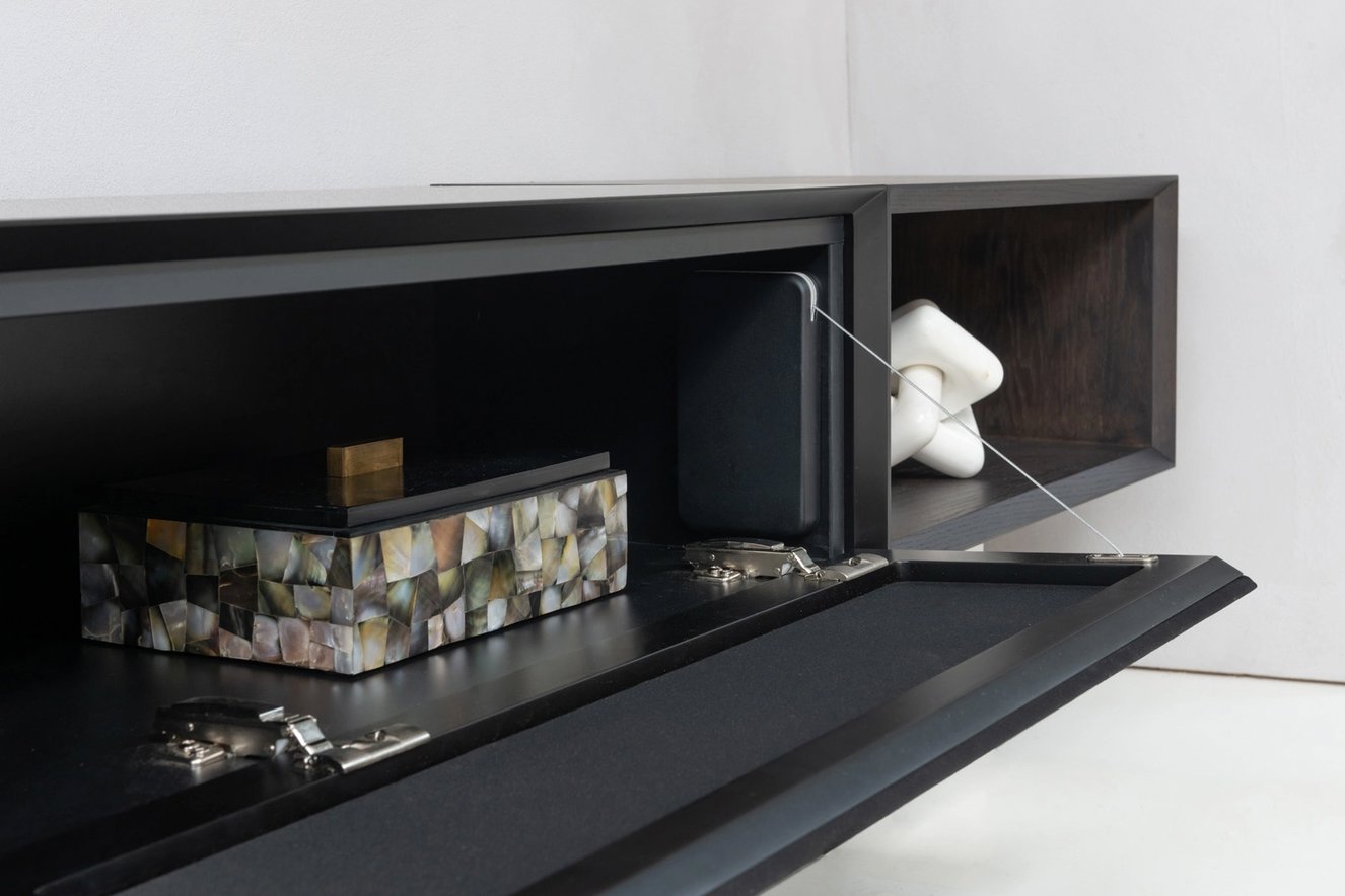 Tv-Meubel	Zyan 1 Klep Speakerdoek Eiken Met Eiken Vak