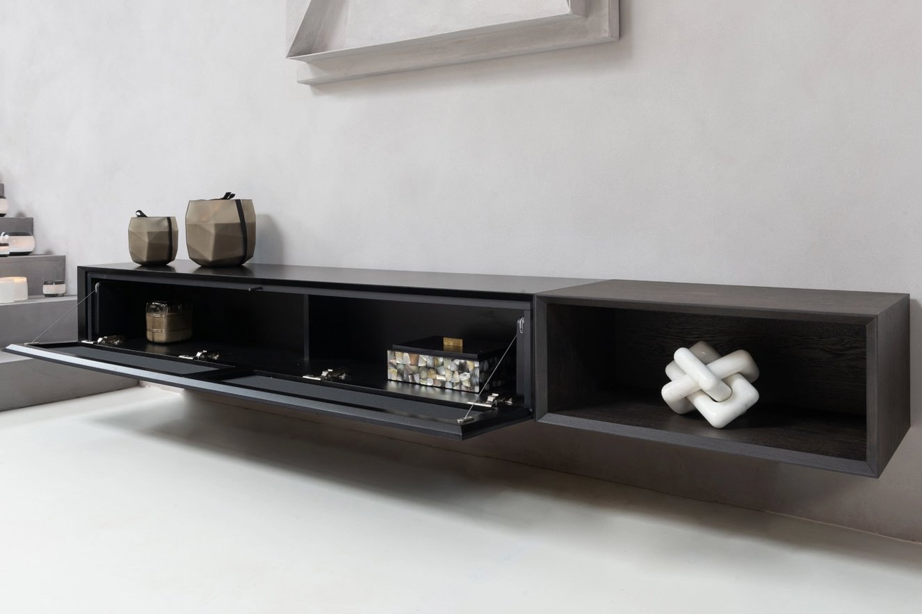 Tv-Meubel	Zyan 1 Klep Speakerdoek Eiken Met Eiken Vak