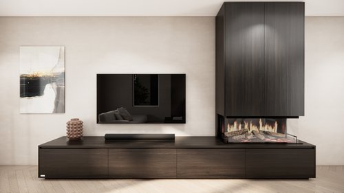 Gotagee TV-meubel, lowboard met elektrische haard met vlameffect, geen