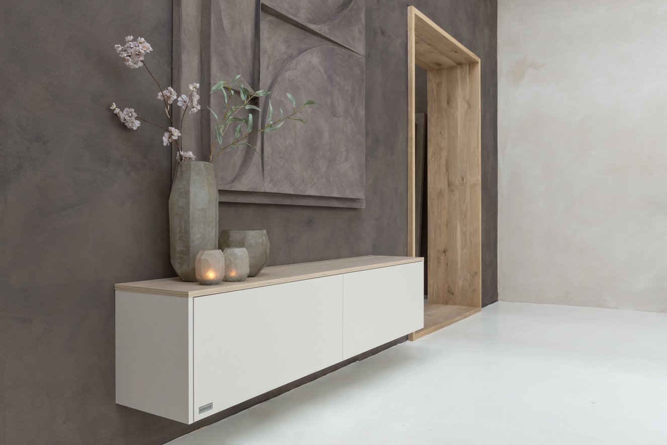 Tv-Meubel	Gregor 2 Kleppen Met	 Melamine	Eiken