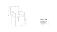 Bend lounge chair maatvoering