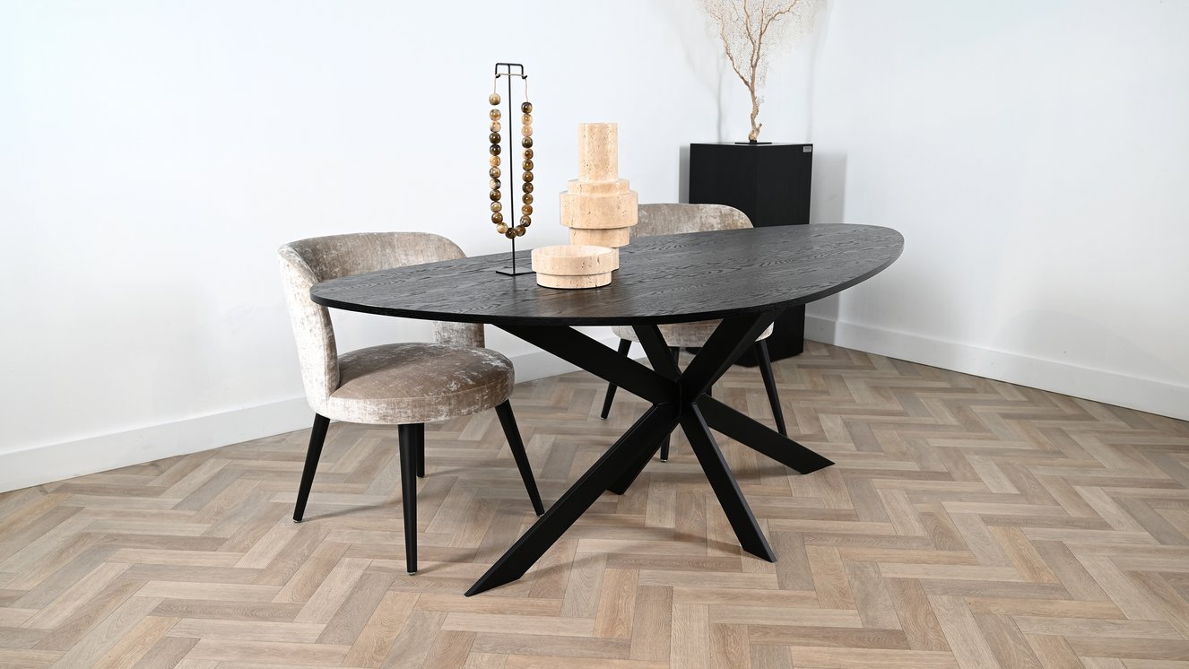Vance Eettafel Kiezel Eiken