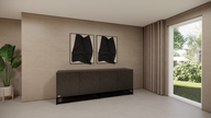 Eiken dressoir staand op poot met 4 deuren | PUUUR
