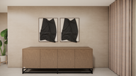 Eiken dressoir staand op poot met 4 deuren | PUUUR