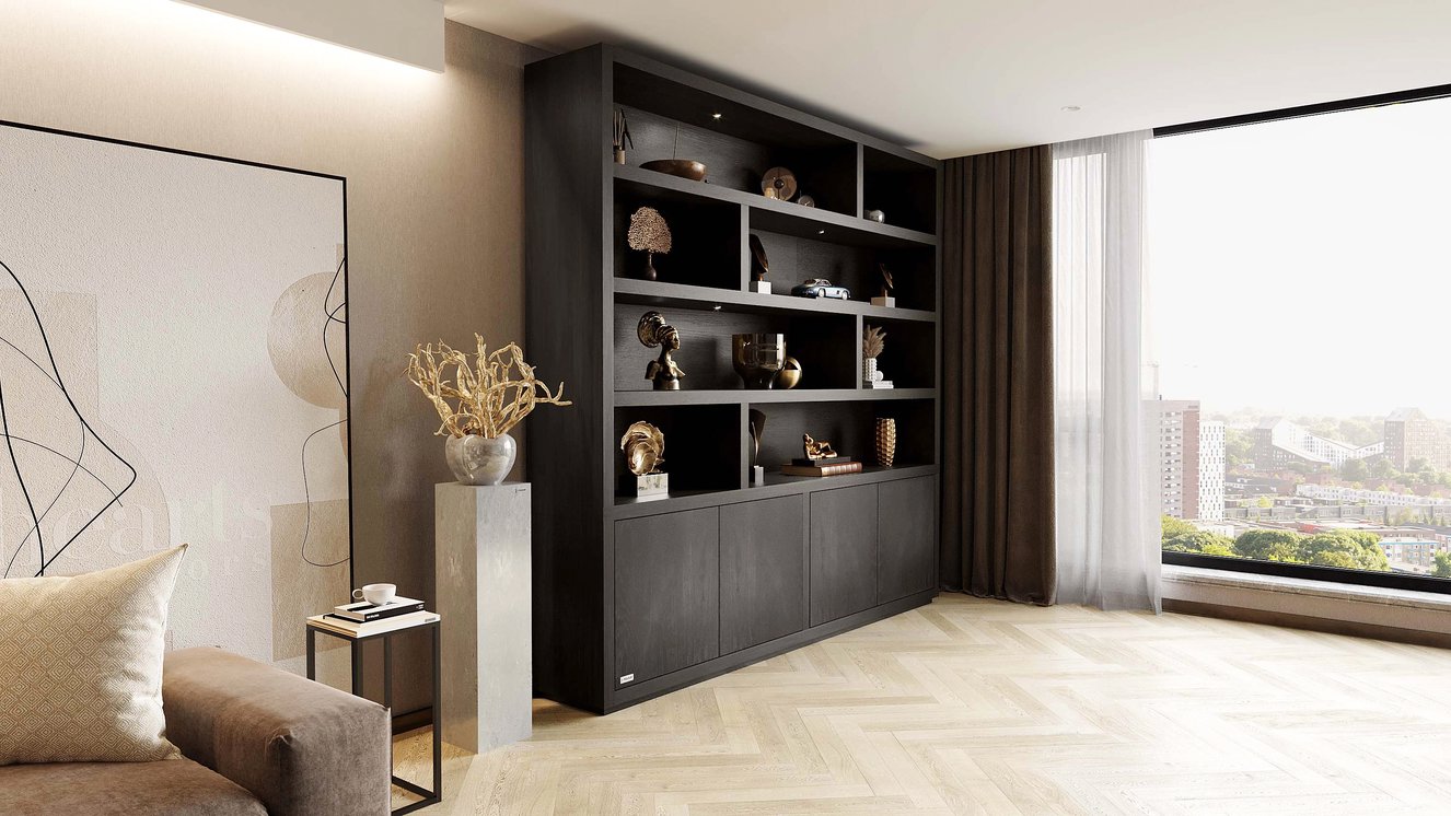 Pearl Vakkenkast Royal-size 240	cm Eiken