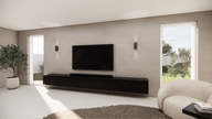 PUUUR Interiors | Rockefeller | Hangend TV meubel | 3 kleppen | Eiken