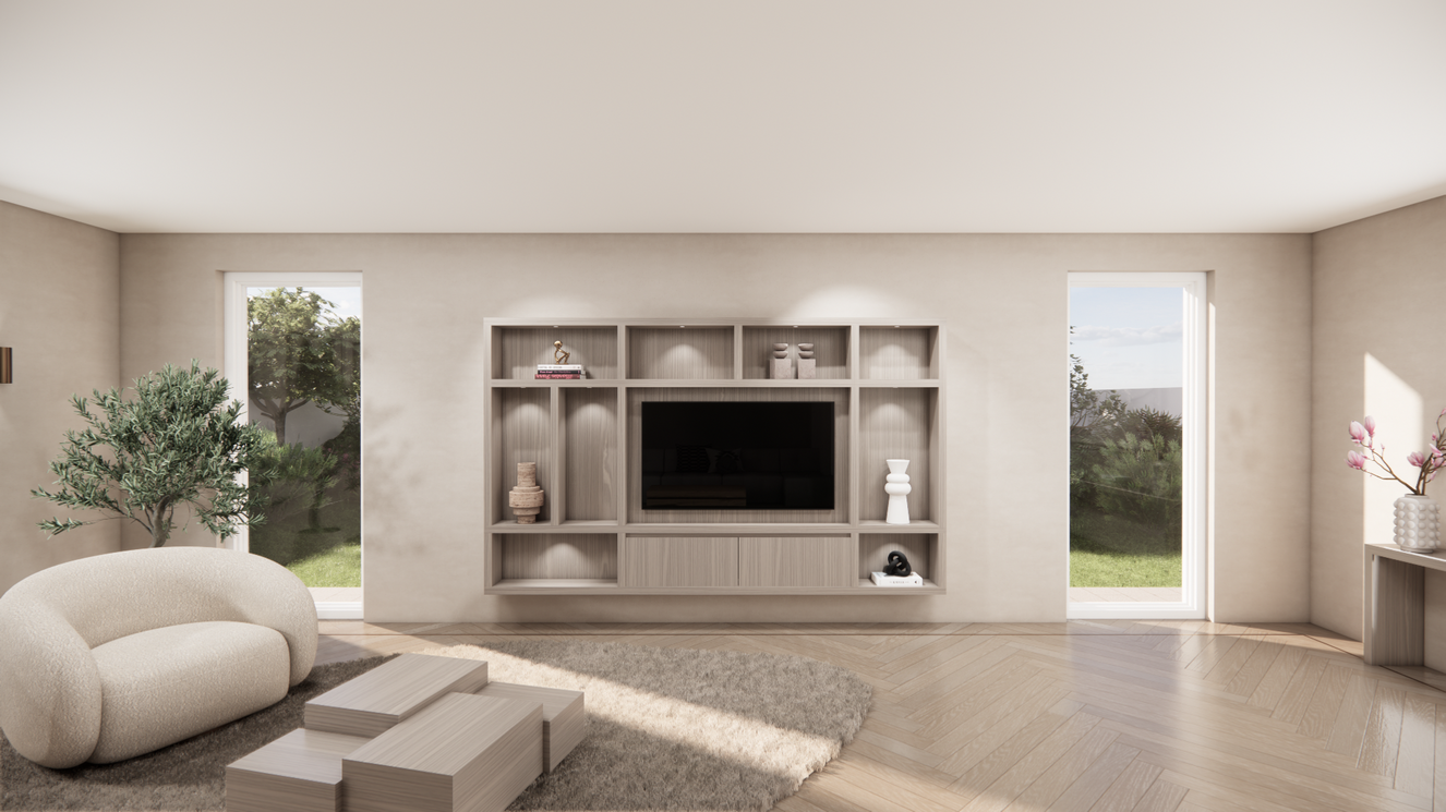 Cinewall	Como Hangend Eiken Medio b300xh180cm