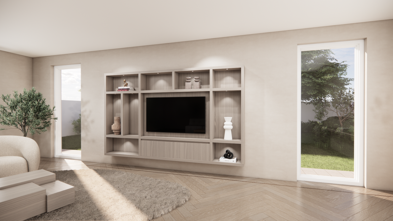Cinewall	Como Hangend Eiken Medio b300xh180cm