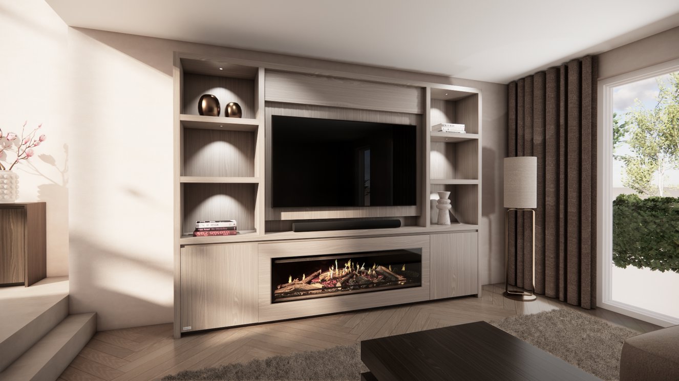 Cinewall	Andrew  Queen-size 280-340	cm Eiken Kalfire	E-ONE