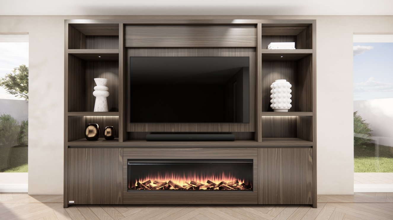 Cinewall	Hudson Queen-size 280-340	cm Eiken British	Fires