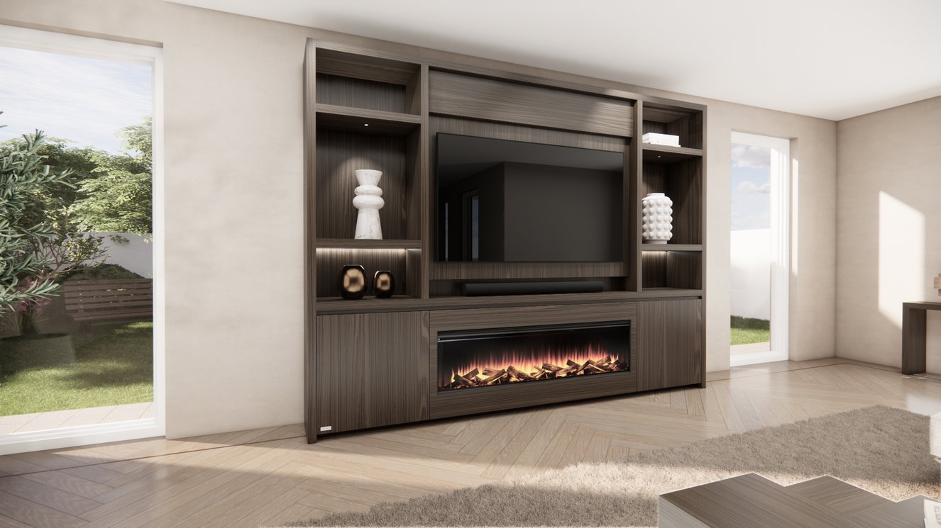 Cinewall	Hudson Queen-size 280-340	cm Eiken British	Fires