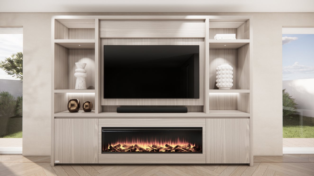 Cinewall	Hudson Queen-size 280-340	cm Eiken British	Fires