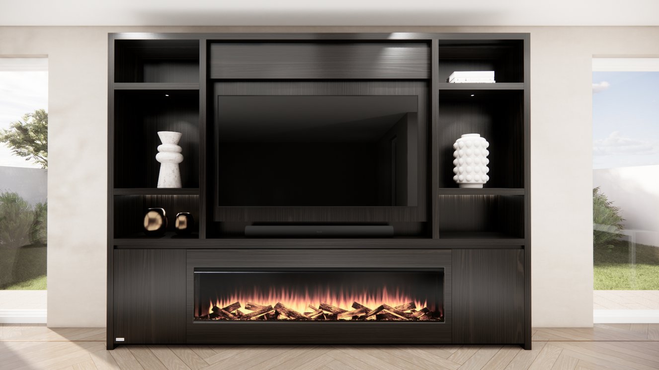 Cinewall	Hudson Queen-size 280-340	cm Eiken British	Fires